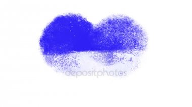 Chromakey penceresiyle karlı donmuş kalp