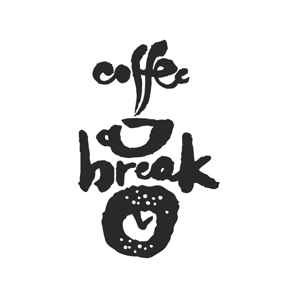 Caligrafia Coffee Break Letras —  Vetores de Stock