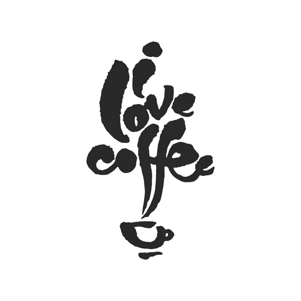 Я люблю каліграфію кави — стоковий вектор