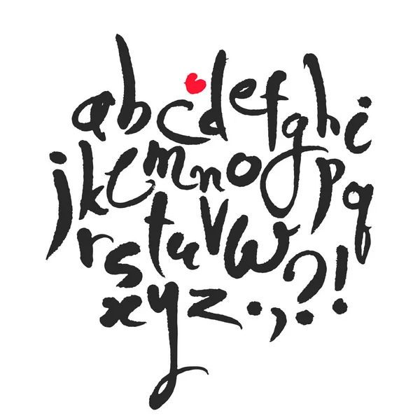 Calligraphical latinské abecedy — Stockový vektor