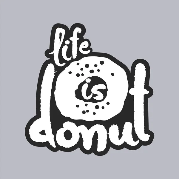 Donut hayattır hat yazı beyaz