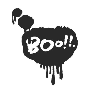 El yazılı Boo konuşma balonu