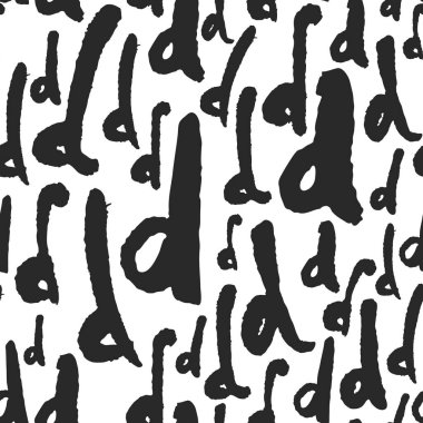 Vektör hat harfler D ile Seamless Modeli