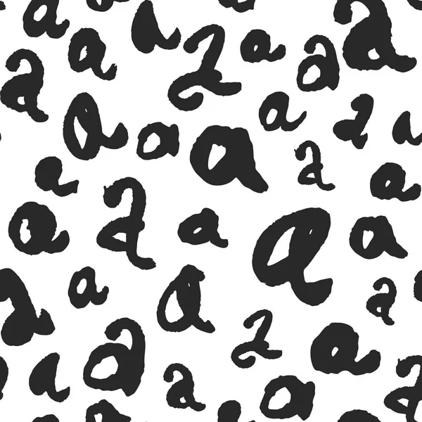 Vektor nahtlose Muster mit Kalligraphie Buchstaben a — Stockvektor