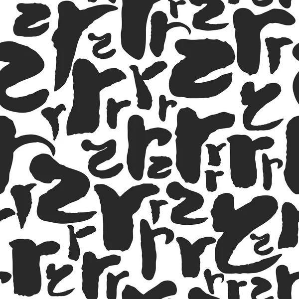 Vektor nahtlose Muster mit Kalligraphie Buchstaben r — Stockvektor