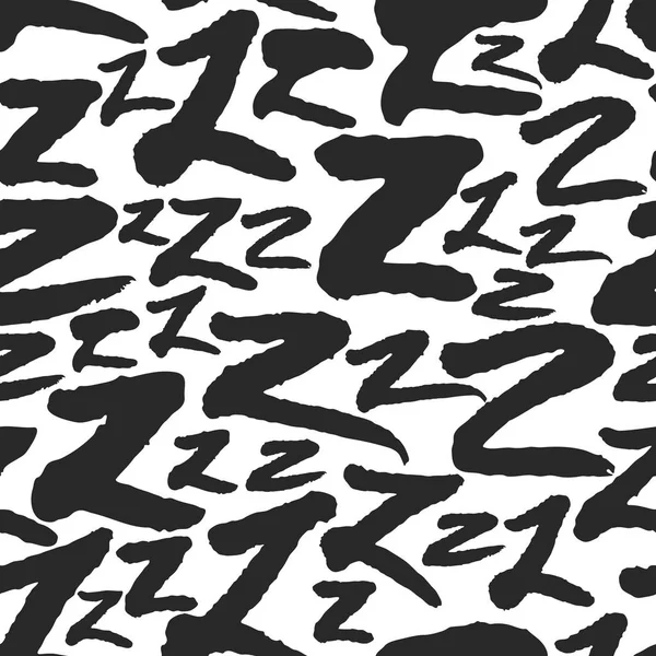Vector sömlösa mönster med kalligrafi bokstäver Z — Stock vektor
