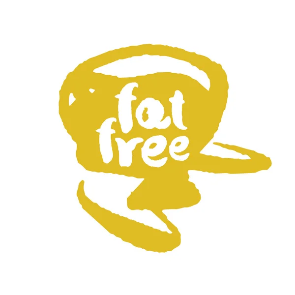 Calligraphie Fat Free Label sur un Scribble — Image vectorielle