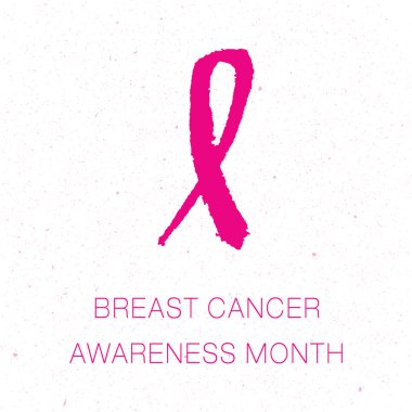 Meme Kanseri Bilinçlendirme pembe kurdele arka plan, vektör çizim