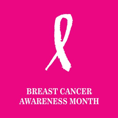 Meme Kanseri Bilinçlendirme pembe kurdele arka plan, vektör çizim