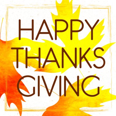 Suluboya tasarım tarzı Happy Thanksgiving Day logo, rozet ve simge. Mutlu Şükran Günü logo şablonu. Şükran Günü kart şablonu. Mutlu Şükran afiş, el ilanı