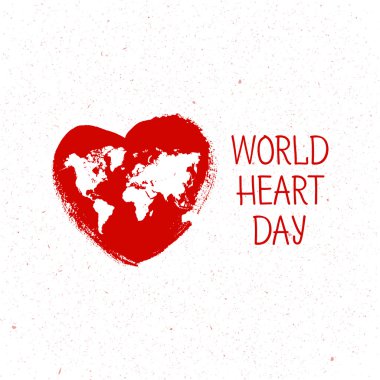 Vektör illüstrasyon dünyası kalp günü arkaplanı