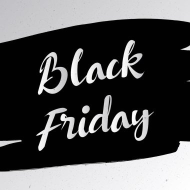 Kara Cuma bayrak tasarım şablonu. vektör illüstrasyonu