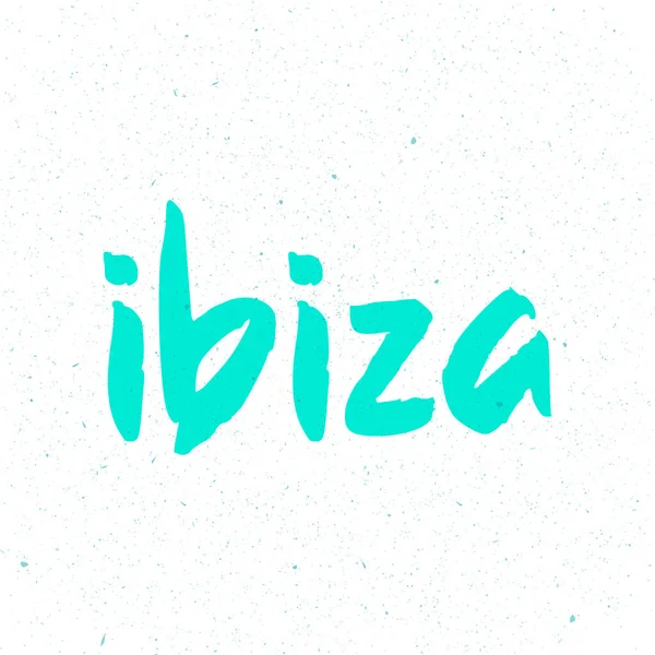 Timbre avec le texte Ibiza, Paradise île vectorielle illustration — Image vectorielle