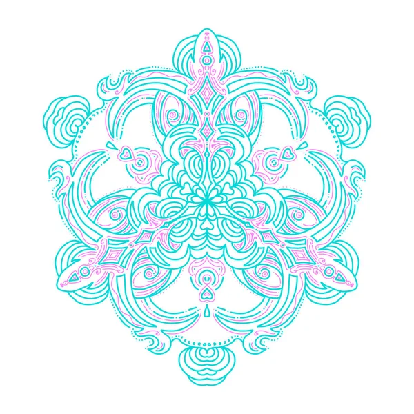 Flower Mandalas. Vintage decorative elements — Stock Vector