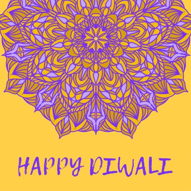 Greeting design card for Hindu community festival Happy diwali background illustration clipart