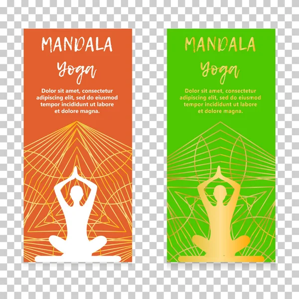 Plantilla vintage de diseño vectorial ilustración del día internacional del yoga. Patrón oriental, ilustración vectorial. Islam, árabe indio motivos turcos — Vector de stock