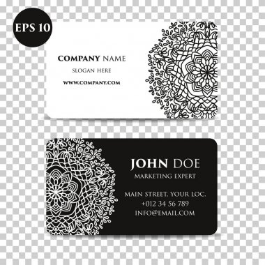 Klasik dekoratif elementler. İş kartları. Süslü çiçekleri. Oriental desen, vektör çizimi. İslam, Arap Hindu Türkçe motifleri