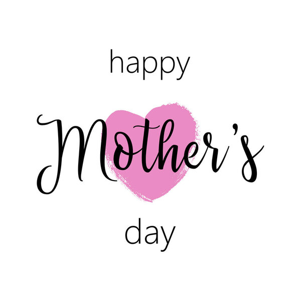 Happy mother's day design with lettering