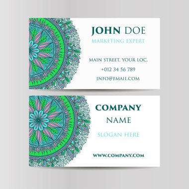 Klasik dekoratif elementler. İş kartları. Süslü çiçekleri. Oriental desen, vektör çizimi. İslam, Arap Hindu Türkçe motifleri