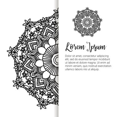 Oryantal desen vektör çizim. Islam, Arapça Hint Türk motifleri