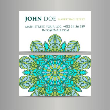 Klasik dekoratif elementler. İş kartları. Süslü çiçekleri. Oriental desen, vektör çizimi. İslam, Arap Hindu Türkçe motifleri