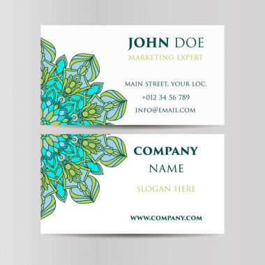 Klasik dekoratif elementler. İş kartları. Süslü çiçekleri. Oriental desen, vektör çizimi. İslam, Arap Hindu Türkçe motifleri