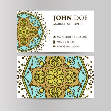 Klasik dekoratif elementler. İş kartları. Süslü çiçekleri. Oriental desen, vektör çizimi. İslam, Arap Hindu Türkçe motifleri