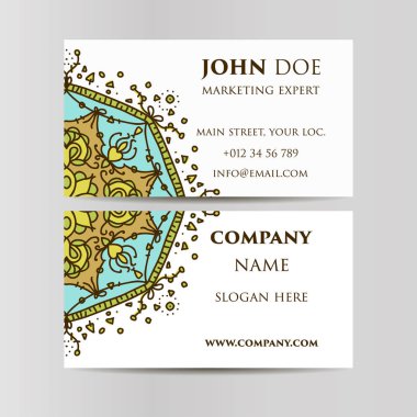 Klasik dekoratif elementler. İş kartları. Süslü çiçekleri. Oriental desen, vektör çizimi. İslam, Arap Hindu Türkçe motifleri