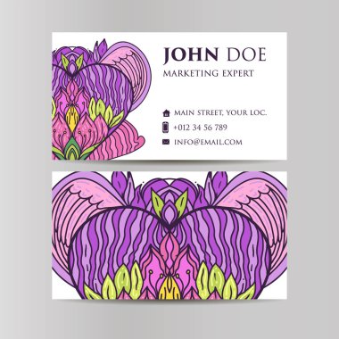 Klasik dekoratif elementler. İş kartları. Süslü çiçekleri. Oriental desen, vektör çizimi. İslam, Arap Hindu Türkçe motifleri