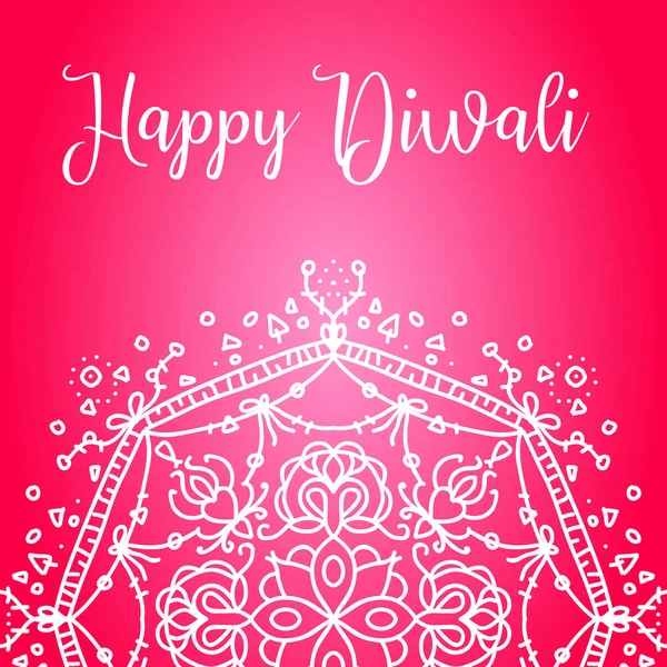 Happy diwali lettering for your greeting card design — Stock Vector