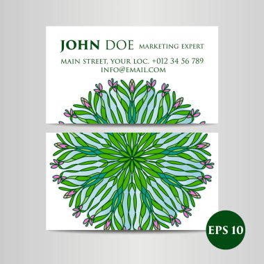 Klasik dekoratif elementler. İş kartları. Süslü çiçekleri. Oriental desen, vektör çizimi. İslam, Arap Hindu Türkçe motifleri