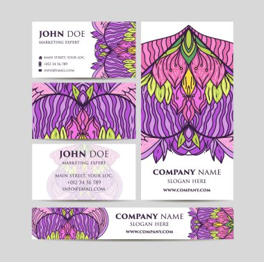 Büyük şablonları ayarlamak. Ticari Kartlar, davetiyeler ve afişler. Çiçek mandala desen ve süs eşyaları