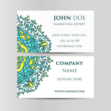 Klasik dekoratif elementler. İş kartları. Süslü çiçekleri. Oriental desen, vektör çizimi. İslam, Arap Hindu Türkçe motifleri