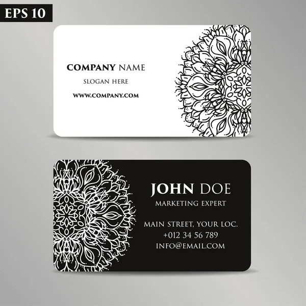 Klasik dekoratif elementler. İş kartları. Süslü çiçekleri. Oriental desen, vektör çizimi. İslam, Arap Hindu Türkçe motifleri