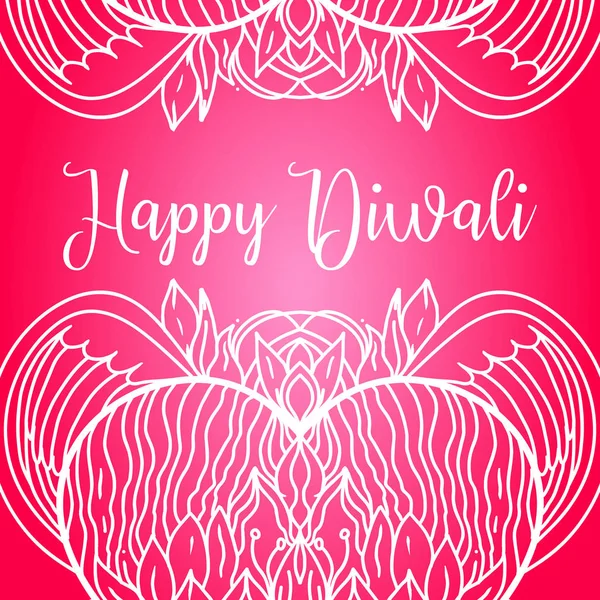 Happy diwali lettering for your greeting card design — Stock Vector