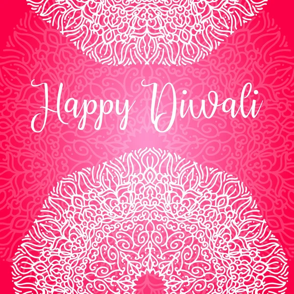 Happy diwali lettering for your greeting card design — Stock Vector