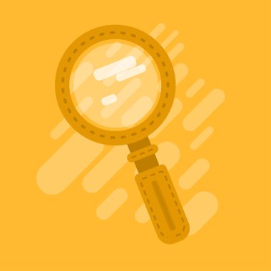 Düz tasarım stili. Bulut arama simgesi, vektör çizim.