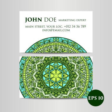 Klasik dekoratif elementler. İş kartları. Süslü çiçekleri. Oriental desen, vektör çizimi. İslam, Arap Hindu Türkçe motifleri