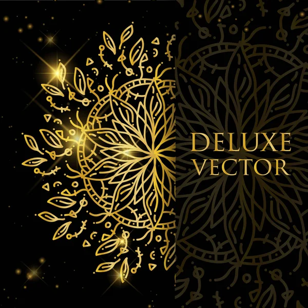 Illustration vectorielle mandala décoration ornement design pour colorier, carte de vœux, invitation, tatouage, yoga — Image vectorielle