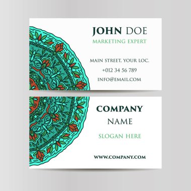 Klasik dekoratif elementler. İş kartları. Süslü çiçekleri. Oriental desen, vektör çizimi. İslam, Arap Hindu Türkçe motifleri