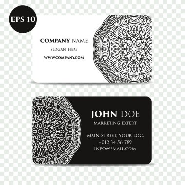 Klasik dekoratif elementler. İş kartları. Süslü çiçekleri. Oriental desen, vektör çizimi. İslam, Arap Hindu Türkçe motifleri