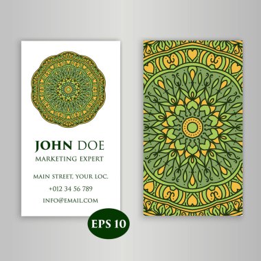 Klasik dekoratif elementler. İş kartları. Süslü çiçekleri. Oriental desen, vektör çizimi. İslam, Arap Hindu Türkçe motifleri