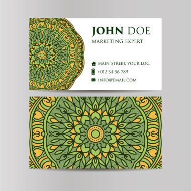 Klasik dekoratif elementler. İş kartları. Süslü çiçekleri. Oriental desen, vektör çizimi. İslam, Arap Hindu Türkçe motifleri