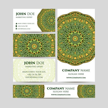 Büyük şablonları ayarlamak. Ticari Kartlar, davetiyeler ve afişler. Mandala desen ve süsler. Asya, Arapça, Indian, Osmanlı motifleri.