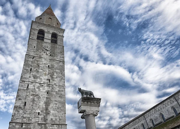 Kapitolská vlčice a věž — Stock fotografie