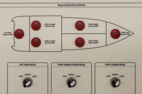 Elektrisk växel på en båt Stockbild