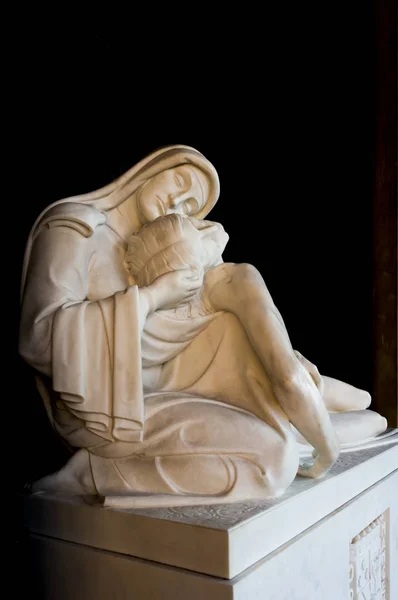 Forlì Italien Januari 2018 Mer 100 Gammal Religiös Staty Madonna Stockbild