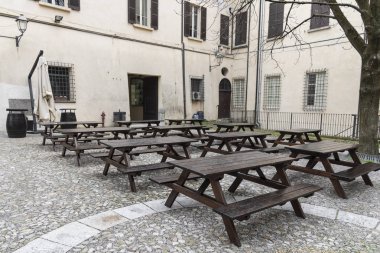 Islak dizi ahşap lokali stil tabloları boş