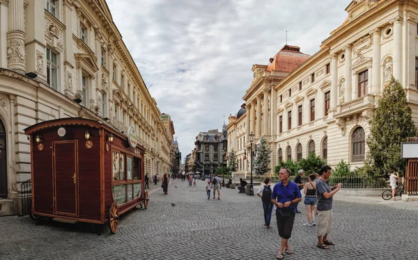 Historyczne centrum Lipscani w Bukareszcie, Rumunia — Zdjęcie stockowe