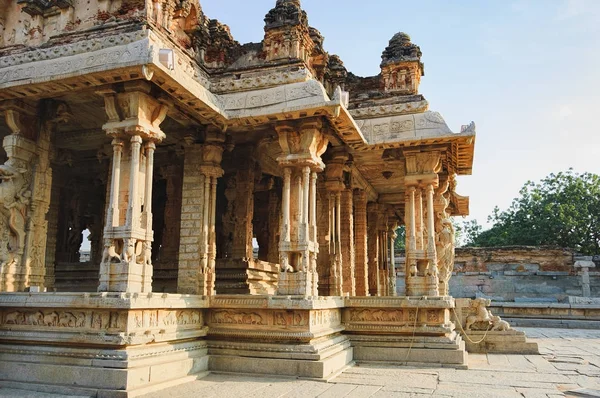 Colunas de Templo de Vitthala em Hampi, Índia — Fotografia de Stock